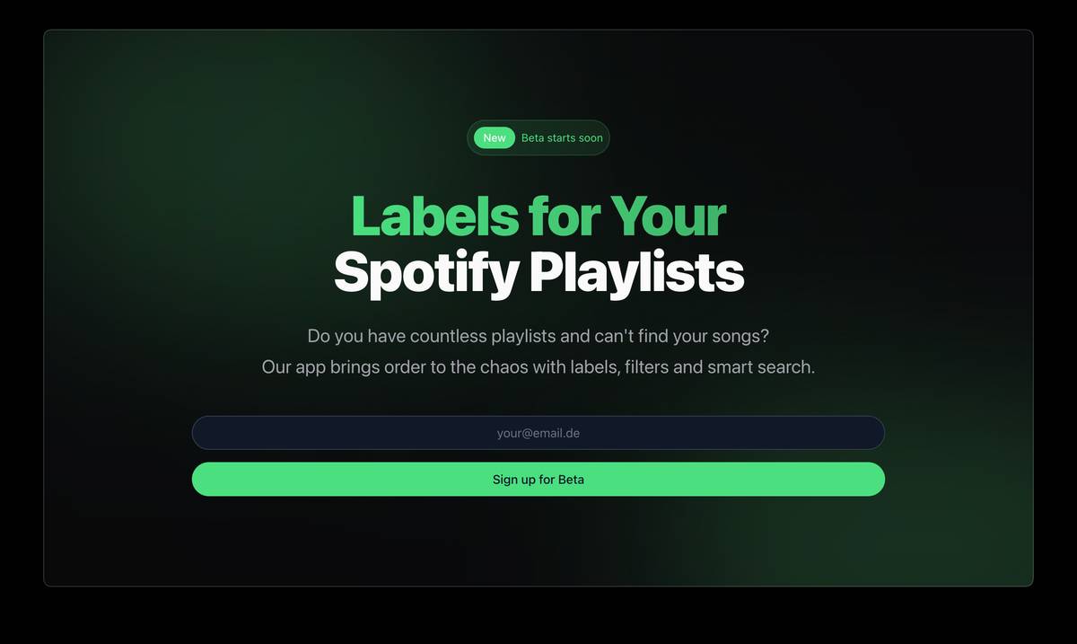 Spotify Label Service Screenshot